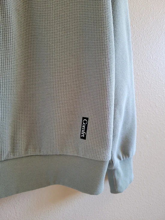 Men's Crewneck Sweater in Pale Blue-Grey - Picture 2 of 6